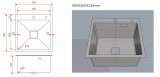 Мойка нерж.304 (50*50*22см) толщина 3/1мм